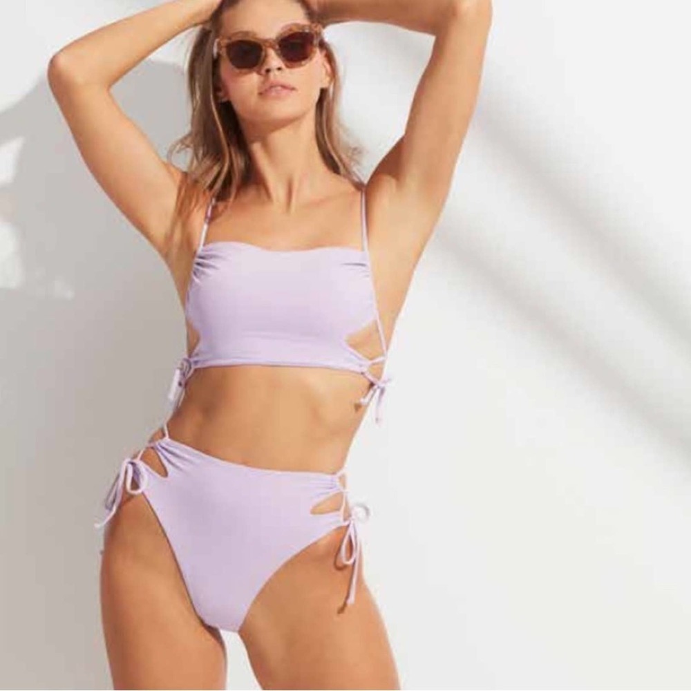 l*space Lilac Cutout High-Waist Bikini